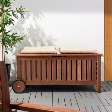 ИКЕА АПЛАРО Скамья с ящиком для хранения, садовая, коричневый