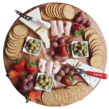 ВРАЩАЮЩАЯСЯ СЫРНАЯ ДОСКА ДЕРЕВЯННАЯ ТАРЕЛКА ДЛЯ ТОРТА 30 СМ