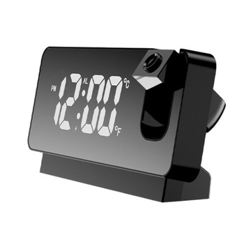 Cyfrowy budzik z projekcją LED Głośny alarm p