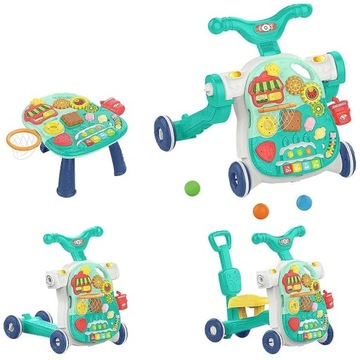 ИНТЕРАКТИВНЫЙ НАСТОЛЬНЫЙ САМОКАТ WALKER PUSHER ОБРАЗОВАТЕЛЬНАЯ ПАНЕЛЬ 4 В 1