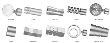 ДВОЙНОЙ КАРДИН 240 СМ 19+19 ММ СОВРЕМЕННЫЙ 3 ЦВЕТА НА ВЫБОР КОНЦОВ RENA