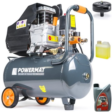 KOMPRESOR OLEJOWY 24L SPRĘŻARKA 8 BAR 206 l/min 230V WYDAJNY