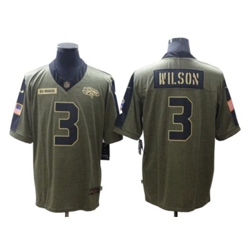 Męska koszulka Camisa 2023NFL Denver Broncos 3 koszulki Russell Wilson