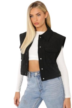 Boohoo czarna kamizelka 40