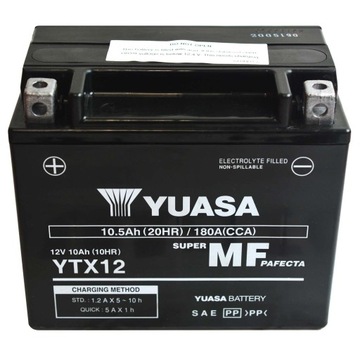 Yuasa YTX12-BS 12V 10,5AH 180A URUCHOMIONY!!!