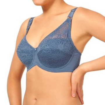 БЮСТГАЛТЕР ПОЛУПАДДЕД джинсовый 90С