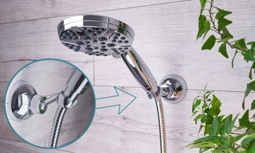 OSZCZĘDNA słuchawka prysznicowa 8 trybów z wężem