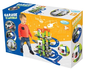 11927 DUŻY GARAŻ PARKING DLA DZIECI 4 POZIOMY TOR polski MOCHTOYS