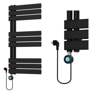 Grzejnik łazienkowy elektryczny Goodhome 400 W 50 x 90 mm czarny