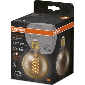 E27 4,8 Вт светодиодная декоративная лампа с регулируемой яркостью OSRAM