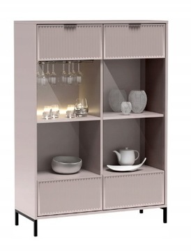 Witryna Szklana Nowoczesna Cashmere Szuflada Salon