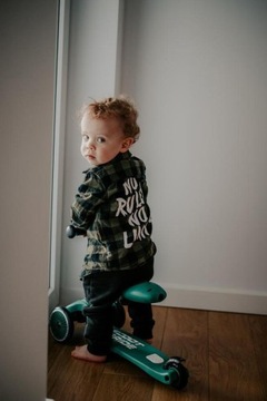 Scoot And Ride Forest ZESTAW HULAJNOGA Jeździk 2w1 + KASK z LED XXS do S 1+