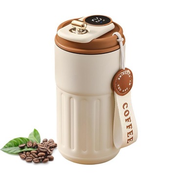 KUBEK TERMICZNY, CYFROWY WYŚWIETLACZ, 450ML, ODPOWIEDNI DO KAWA HERBATA