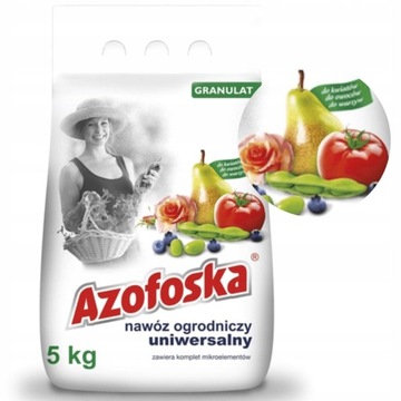 AZOFOSKA nawóz uniwersalny ogrodniczy 5kg OBFITE PLONY BUJNE KWITNIENIE