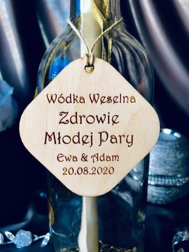 Zawieszka na butelkę alkohol różne wzory wesele