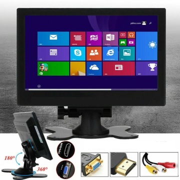 АВТОМОБИЛЬНЫЙ ЖК-МОНИТОР HD 10,1 ДЮЙМОВ HDMI/VGA/AV/BNC