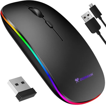 Cicha Mysz Bezprzewodowa Myszka Wirless Gamingowa USB Mouse do Laptopa i PC