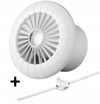 ПОТОЛОЧНЫЙ ВЕНТИЛЯТОР ДЛЯ ВАННОЙ КОМНАТЫ Ø100 С ОБРАТНЫМ КЛАПАНОМ