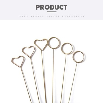 10pcs art card holder metal postcard clip flower shop special card