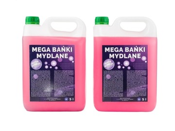 bańki mydlane mini i duże 10 litrów płynu MEGA FUN