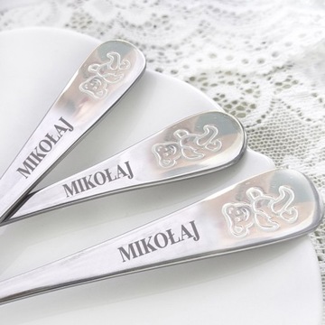 СТОЛОВЫЕ ПРИБОРЫ С ГРАВИРОВКОЙ + ИМЯ Святое Крещение