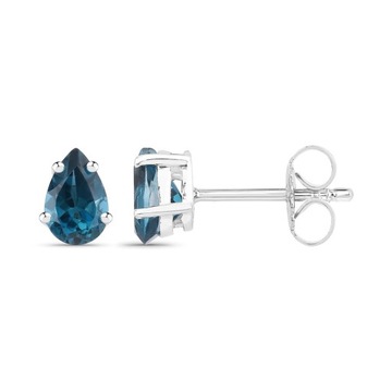 SREBRNE KOLCZYKI TOPAZ NIEBIESKI LONDON BLUE