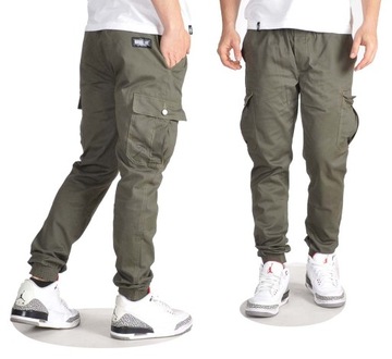 Spodnie XL Bossline Cargo Joggery Olive bojówki