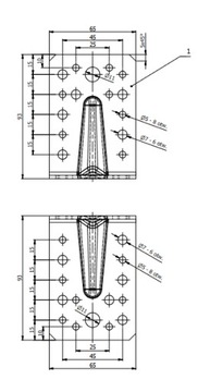 КП1 СОЕДИНИТЕЛЬ СТОЛЯРНЫЙ УГЛОВОЙ С РЕСНЕНИЕМ 90х90х65х2,5 10шт DOMAX