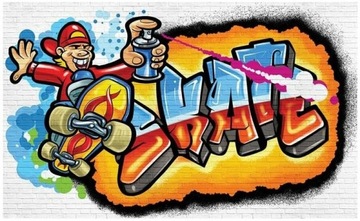 Fototapeta graffiti napisy fototapety 208 x 146