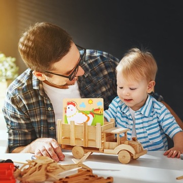 PUZZLE KURA ZABAWKI DREWNIANE ZABAWKI NIEMOWLĄT
