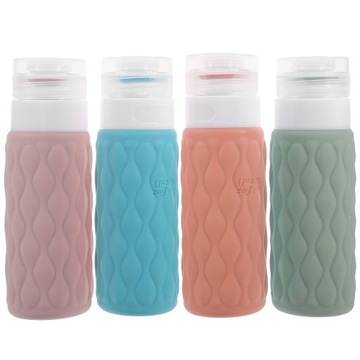 НАБОР СИЛИКОНОВЫХ БУТЫЛОК ДЛЯ ПУТЕШЕСТВИЙ ШАМПУНЬ 100 МЛ