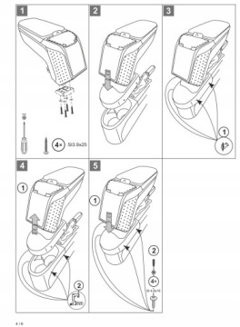 Подлокотник с адаптером для Opel Corsa E, 2014-2019, ARM2-Черный