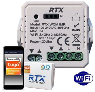 RTX Moduł Sterownik Rolet RTX TUYA WiFi + RF MINI DOPUSZKOWY