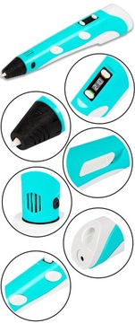 ZESTAW XXXL MAGICZNY DŁUGOPIS 3D PEN DRUKARKA + WKŁADY 209M DLA DZIECI