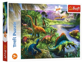 TREFL Puzzle 200 elementów DRAPIEŻNE DINOZAURY