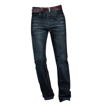 Męskie spodnie jeansowe o prostym kroju Elastyczne dżinsy Kombinezony Wysoka talia Czarny 32