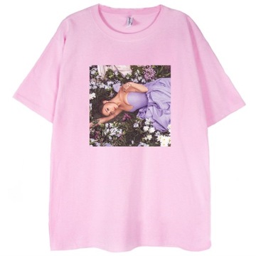 T-shirt Ariana Grande Kwiaty różowa koszulka XS