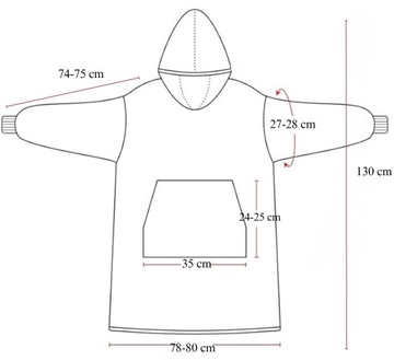 ОДЕЯЛО-СВИТШОТ OVERSIZE ТЕПЛОЕ 2В1 Толстое МЕХОВОЕ ОДЕЯЛО XXL С КАПЮШОНОМ СВИТШОТ