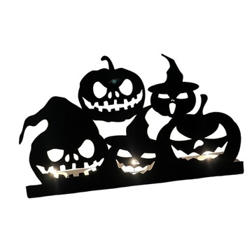 Halloweenowy świecznik na świece dekoracyjne Stojak na świece Metalowy