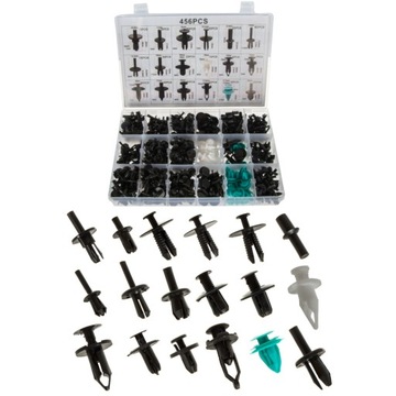 Набор автомобильных зажимов и булавок для обивки салона, 18 видов, 456 шт.