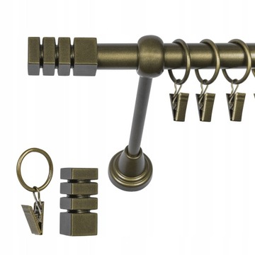 KARNISZ POJEDYNCZY 400 CM METALOWY FI 19 METAL