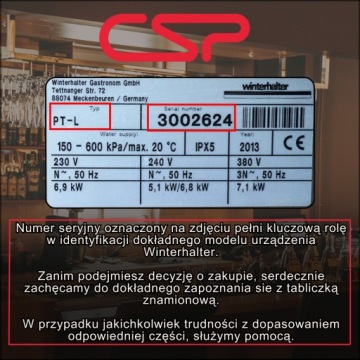 Winterhalter 60004854 Насадка на руку cpl. T147