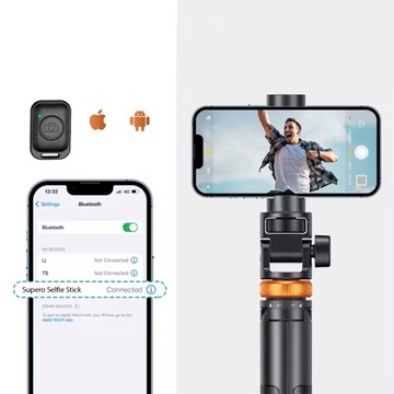 Палка для селфи для телефона GOPRO, штатив, держатель штатива, пульт дистанционного управления Bluetooth