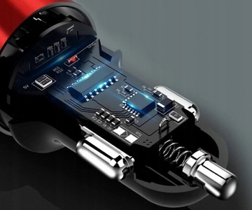 АВТОМОБИЛЬНОЕ ЗАРЯДНОЕ УСТРОЙСТВО 2 x USB QC 3.0, светодиодный вольтметр, светодиодная подсветка