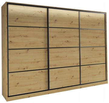 Szafa przesuwna z szufladami 250 cm artisan LOFT