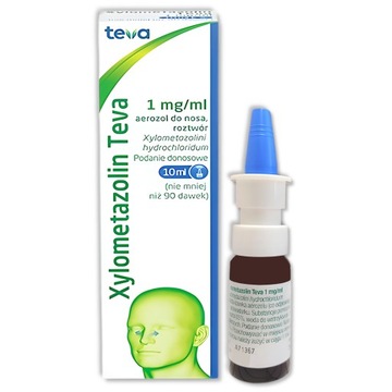 Xylometazolin Teva 1 mg/ ml, aerozol do nosa, 10 ml