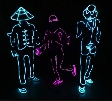 Источник питания с батарейным питанием для оптоволоконной ленты EL WIRE