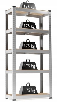 5-ЯРУСНЫЙ ГАРАЖНЫЙ МЕТАЛЛИЧЕСКИЙ СТЕЛЛАЖ 180x90x30 875 кг