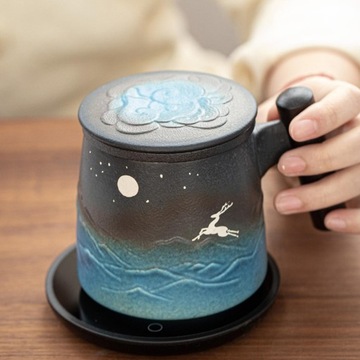 kubek do kawy Moonlight Deer Ceramic Tea Cup z E