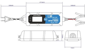 Интеллектуальное зарядное устройство 6 В/12 В с функцией регенерации MW-SC4B